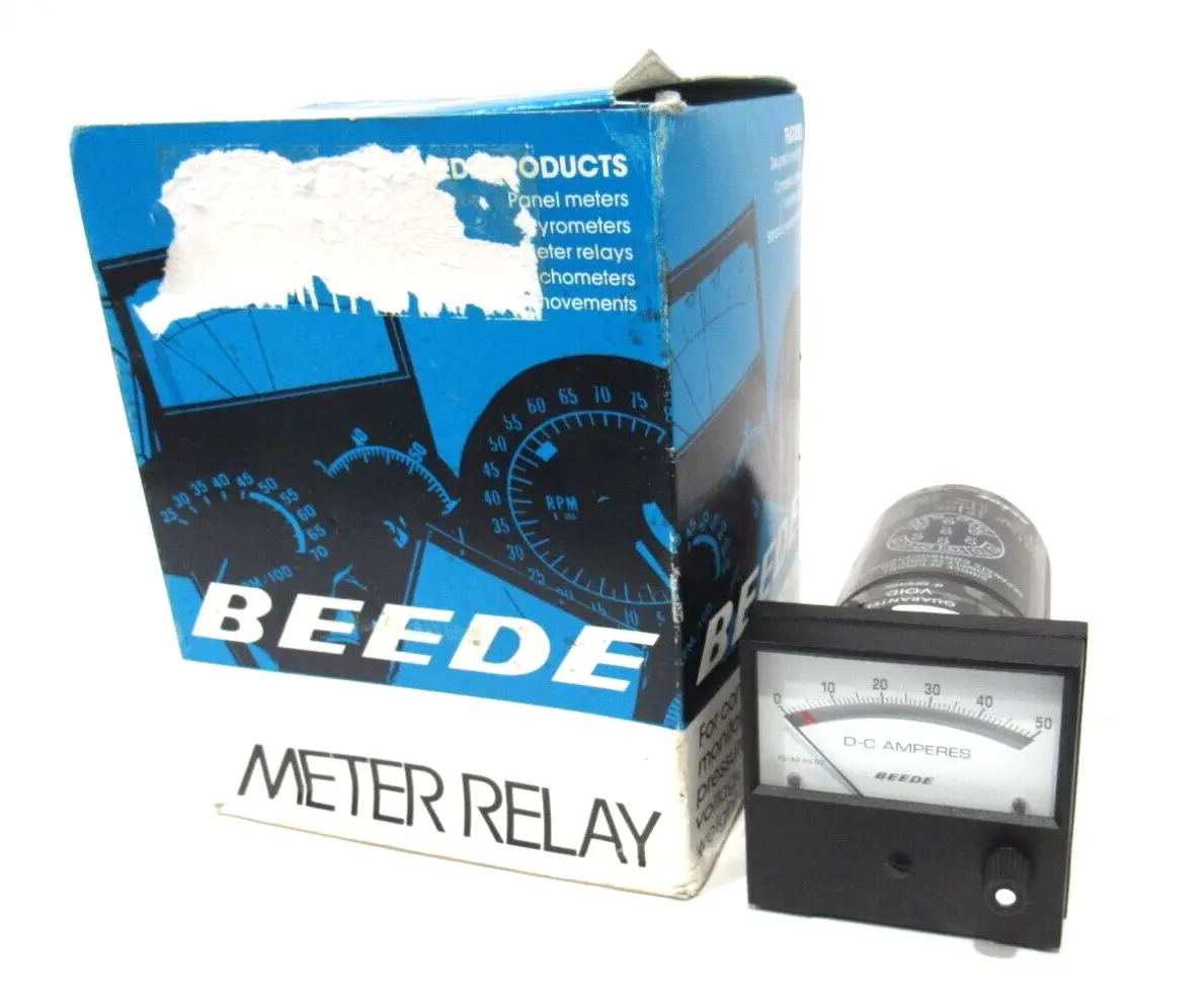 NEW BEEDE MR4-13-07 PANEL METER 0-50M VDC MR41307