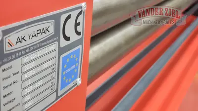 Akyapak 6' x 16 Gauge 3 Roll Initial Pinch Plate Roll