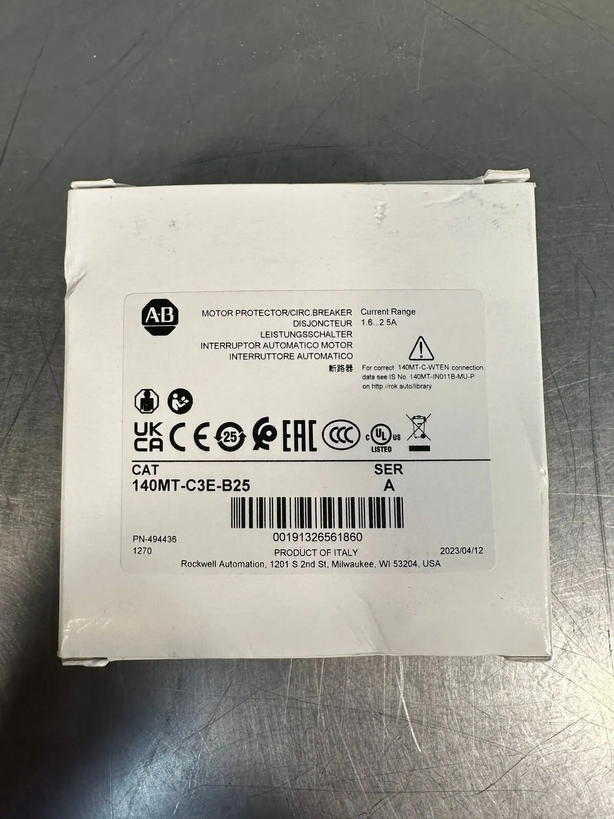 USED Allen-Bradley 140MT-C3E-B25