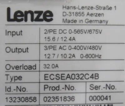 NEW LENZE ECSEA032C4B AXIS SERVO DRIVE