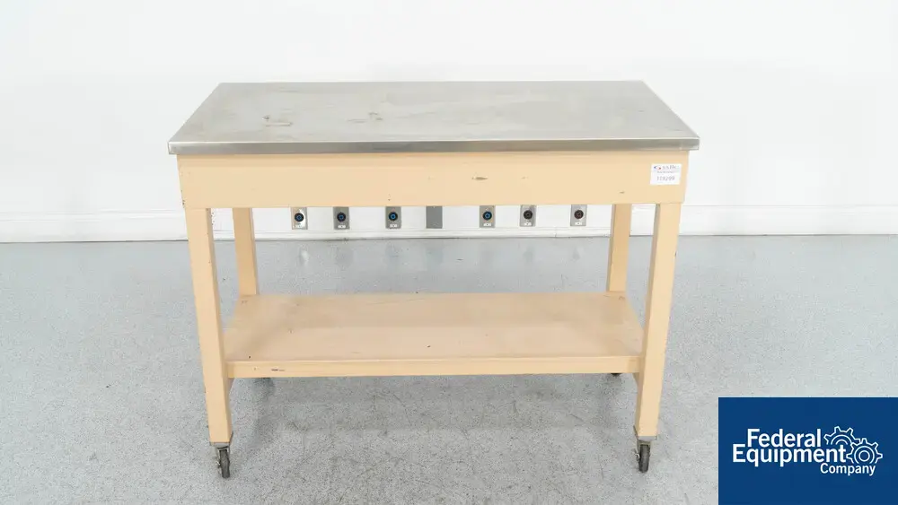 Unknown 4 ft Stainless Steel Top Portable Table