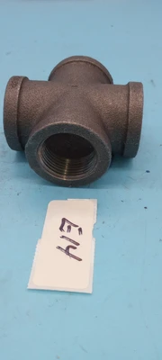 4 WAY  black tee npt COUPLER 1"