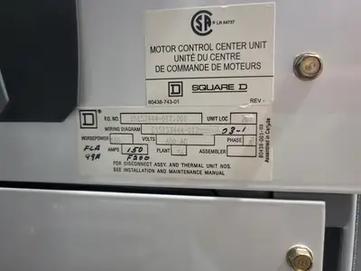 USED SQUARE D MODEL 6