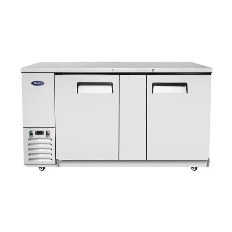 New | in-Stock Atosa New Atosa MBB69GR 69" Back Bar Cooler Stainless Steel Bottle Coolers Illinois US | Falcon Restaurant Supply #1375343