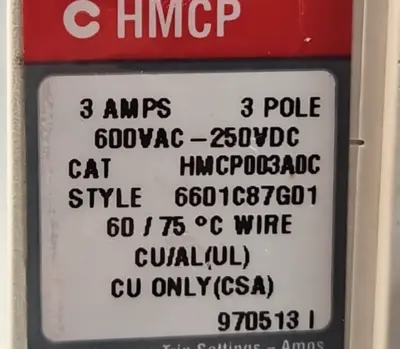 USED Cutler-Hammer HMCP003ADC SERIES C