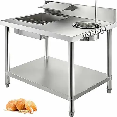 NEW Breading Table Fried Food Prep Breader Station Chicken Fish Vegetable Fry