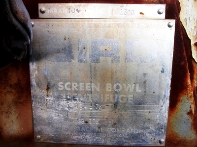 (5) Bird 36 x 72 screen bowl decanter centrifuges, 316SS.