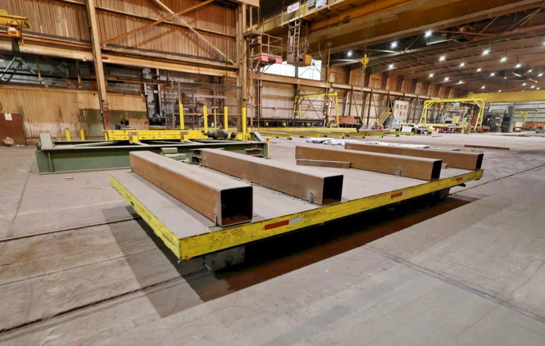 10' X 20' HEAVY DUTY STEEL TRANSFER PULL CART / RAIL CAR: YOBRO #24623