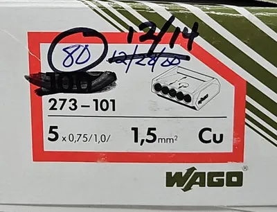 Wago 273-101 Conductor Ground Terminal Block - Lot of 80 Loc3D-19
