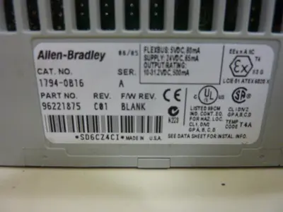 USED ALLEN BRADLEY 1794-OB16 SER A