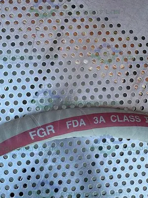 USED FGR FDA 3A CLASS III TRANSFER HOSE 96" W/ SWAGELOK QTM8 QUICK CONNECT STEM