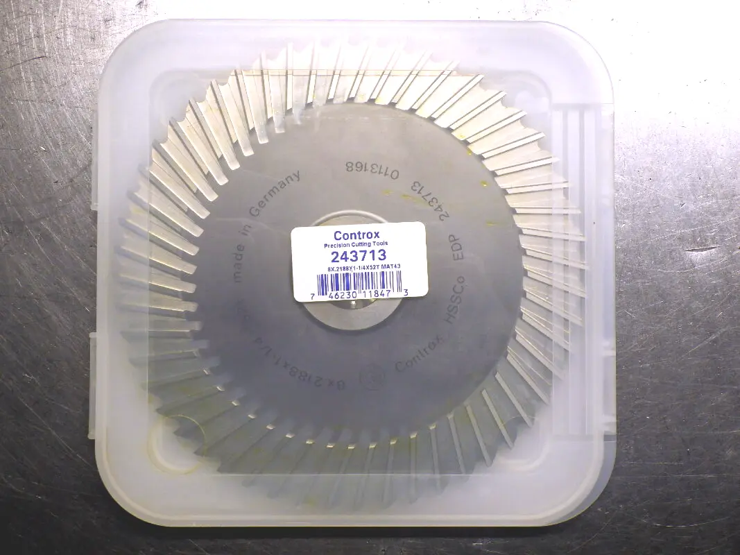 Controx 8" x 7/32" HSSCo Slot Saw 1.25" Arbor 52 Teeth 243713 (LOC3258B)