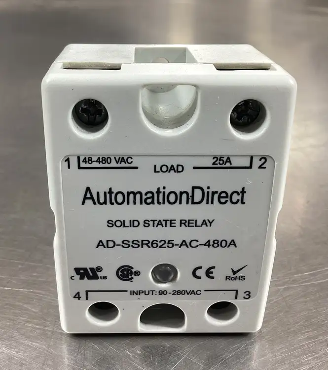 Used AutomationDirect AD-SSR625-AC-480A Relays & Switches | Palmetto Automation #1151775