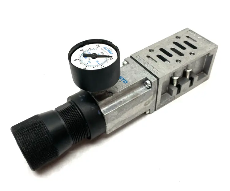 Used FESTO INTERMEDIATE PRESSURE REGULATOR PLATE 13000434 Air Pressure Regulators | Maverick Industrial Sales #1102133