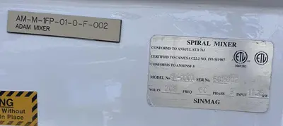 Used 2020 AMERICAN BAKERY SYSTEMS SM-200A Dough Mixers Ohio US | Palm Beach Restaurant Equipment, LLC #1421273