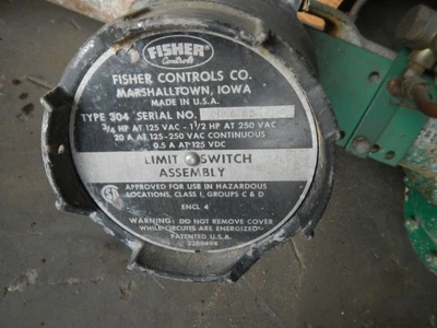 Fisher 1" 300 Class 316 Stainless Control Valve