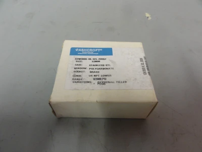 NEW ASHCROFT 63W3005