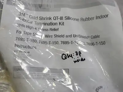 Cold Shrink QT-III Silicone Rubber Indoor Tubular Termination Kit 7690-T Series