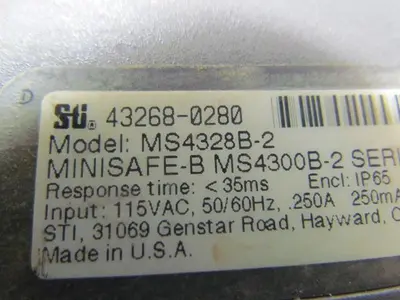 STI Scientific Technologies MS4328B-2 2 Light Curtain Controller w/ cords 115VAC