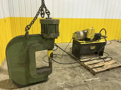 100 TON PEDDINGHAUS MODEL #WP-100-12  PORTABLE HYDRAULIC WEB PUNCH PRESS: YOBRO #24626