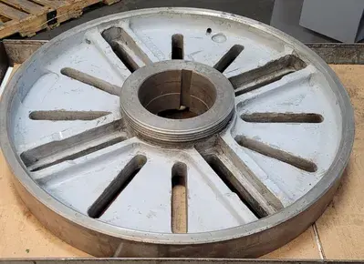 LATHE CHUCK FACE PLATE, 23.5 IN DIAMETER, L2 MOUNT