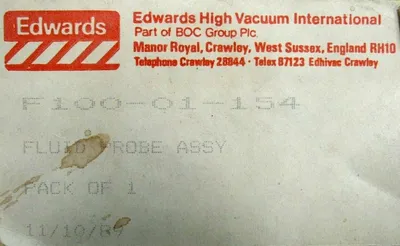 NEW EDWARDS VACUUM F100-01-154 FLUID PROBE ASSY F10001154