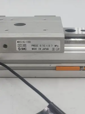 USED SMC SMC MXS16-100 PNEUMATIC SLIDE TABLE - STROKE 100MM