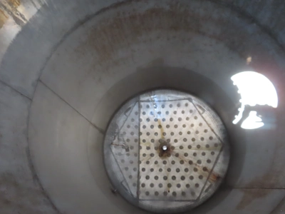1500 gallon Stainless Steel, Jacketed, Dish Bottom and Top Tank