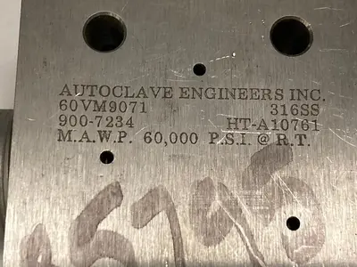 Used PARKER AUTOCLAVE ENGINEERS 60VM9071 Pump & Valve Parts Ohio US | Surplus Asset Holdings #1246442