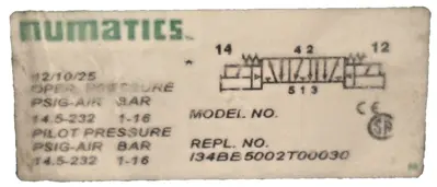 NEW ASCO NUMATICS I34BB5002T00030
