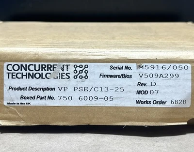 NEW Concurrent Technologies 750 6009-05