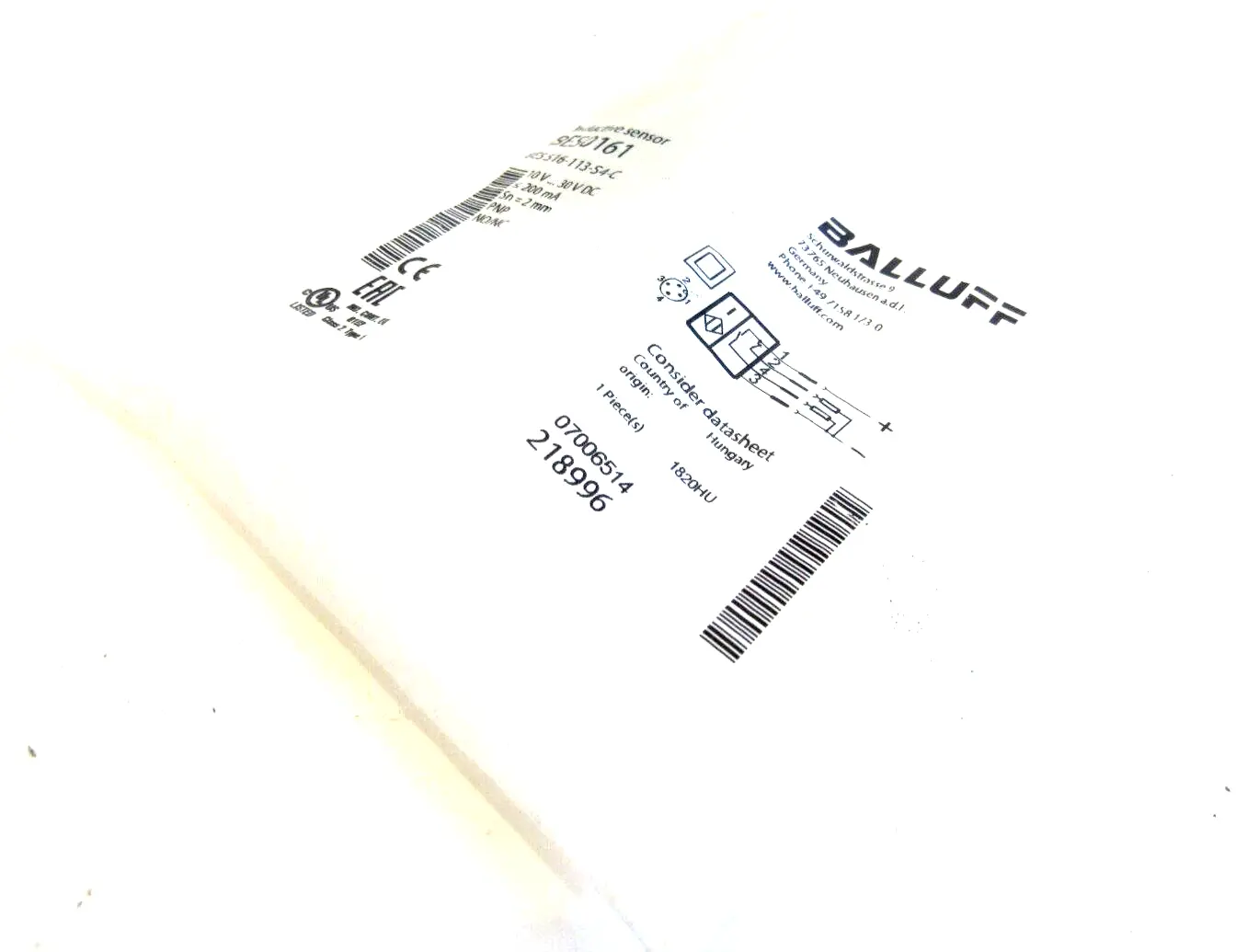 NEW BALLUFF BES 516-113-S4-C INDUCTIVE SENSOR BES516113S4C