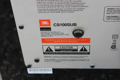 JBL CS100SUB, Subwoofer And 2 JBL 6100 SAT Cinema Sound Speakers