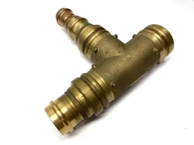 USED VIEGA PROPRESS TEE FITTING 2-1/2" W/ 2-1/2 X2" & 2-1/2 X1-1/2" REDUCERS