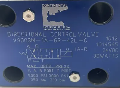 NEW CONTINENTAL HYDRAULICS VSD03M-1A-GR-42L-C CONTROL VALVE VSD03M1AGR42LC