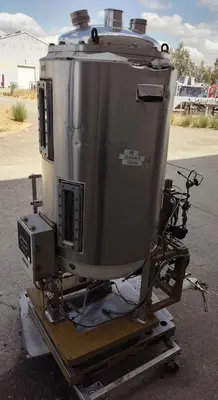 Tank,  105 Gallon (400 Liter), Jacketed, Stainless Steel, On Load Cell Stand, #5991462