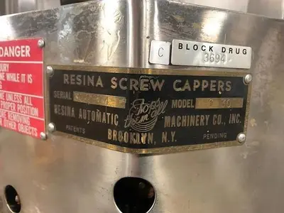 Used RESINA AUTOMATIC MACHINERY CO., INC. S-30 Cappers California US | Machinery & Equipment #1516790