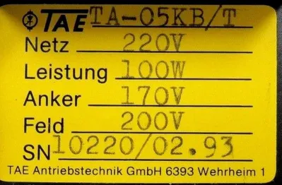 NEW TAE TA-05KB/T DRIVE TA05KBT