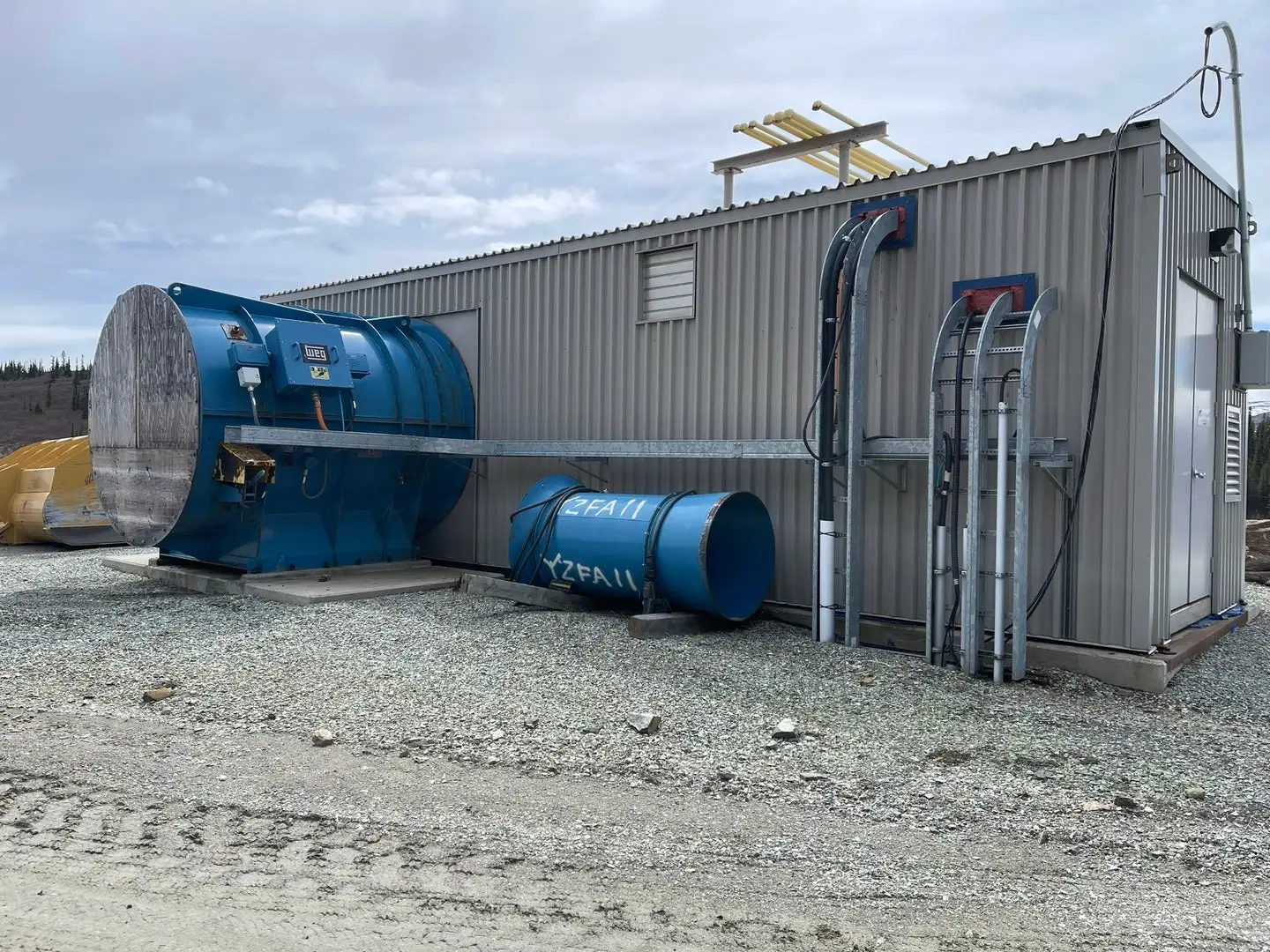 320,000 CFM Underground Mine Fan System w/ WEG 800 hp Motor