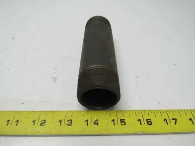 1-1/4" X  5-1/2" Black Pipe Nipple Lot of 12
