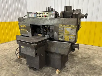 12" X 12" HYD-MECH MODEL #H-12A AUTOMATIC FEED HORIZONTAL SAW PLC-100 CONTROLS & NESTING: STOCK #23723
