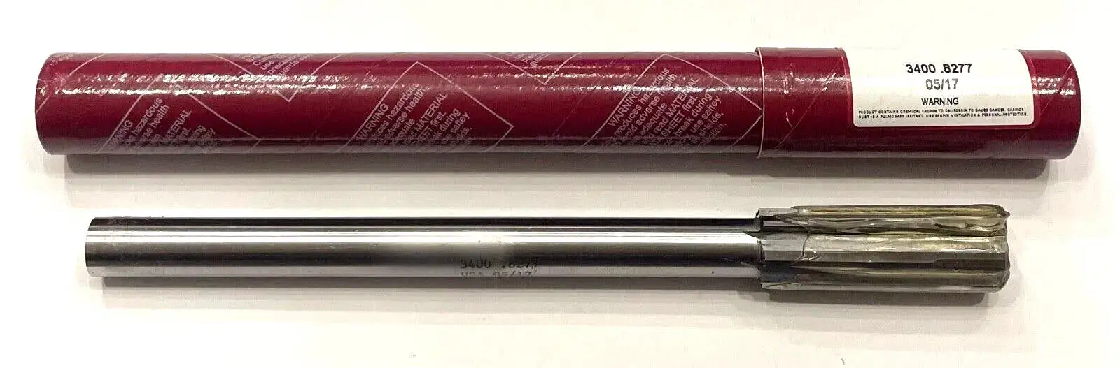 Lexington .8277 Carbide Tipped Chucking Reamer Straight Shank Straight Flute USA