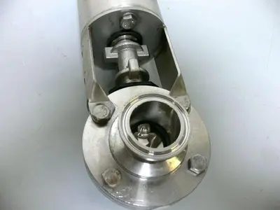 USED SPX M18BP816631TTT SW4D 1.5" S-LINE 74MM AIR TO RAISE STAINLESS STEEL VALVE