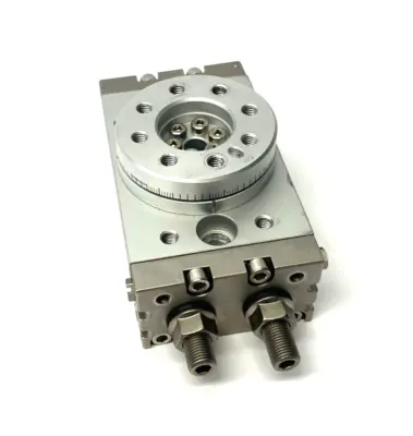 Used SMC Pneumatic Rotary Actuator Table, 0-190 Degree, Rack & Pinion Rotary Actuators Michigan US | Maverick Industrial Sales #1394958