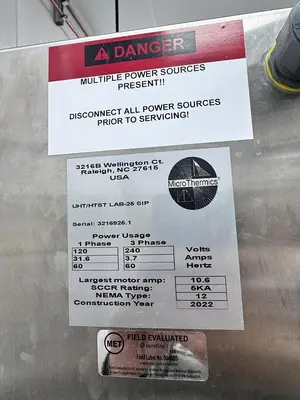 Used 2023 MICROTHERMICS UHT/HTST LAB-25 SIP Pasteurizers California US | Machinery & Equipment #1443202
