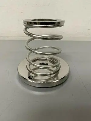 USED CUNO STAINLESS STEEL LENTICULAR CHROMATOGRAPHY COLUMN SET W/ SPRING & GASKETS