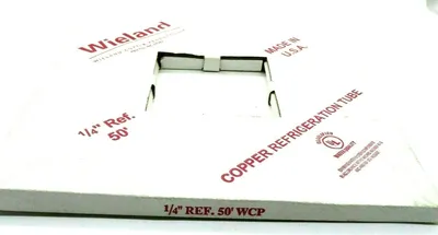NEW WIELAND COPPER PRODUCTS 1/4" X REF. 50' WCP REFRIGERATION TUBING