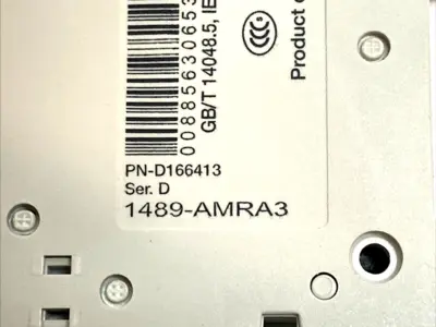USED ALLEN‑BRADLEY BREAKER 15A W/ 1489-AMRA3 AUX CONTACT 1P SER. D