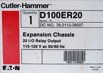 NEW CUTLER HAMMER D100ER20 EXPANSION CHASSIS