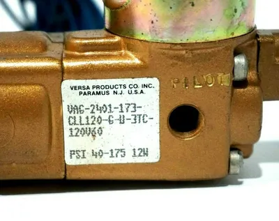 NEW VERSA VALVES VAG-2401-173-CLL120-G-U-3TC-120V60 VALVE VAG2401173CLL120GU3TC